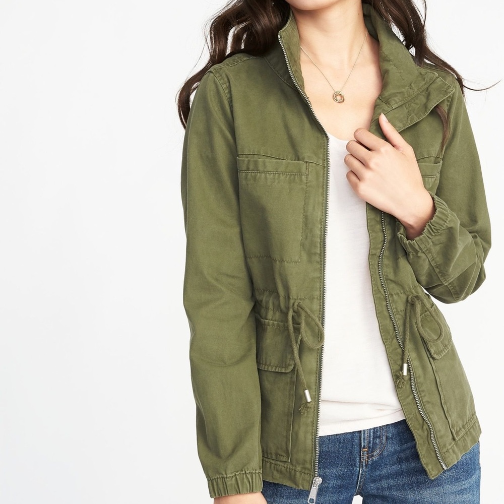 Olive Green Utility Jacket Old Navy